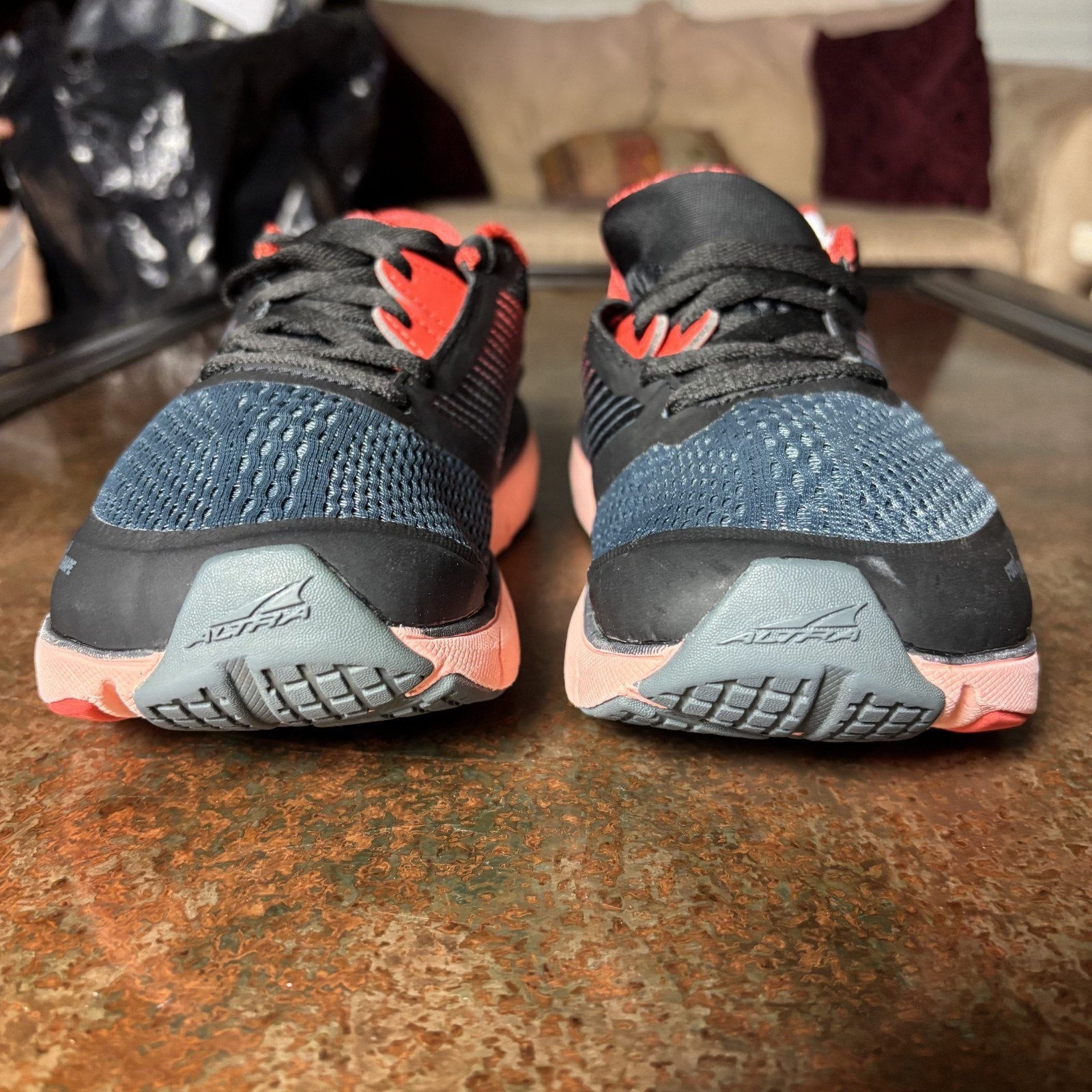 Altra Provision 4 Shoes Womens 8.5 Black Red Road Running Athletic Gym Zero Drop