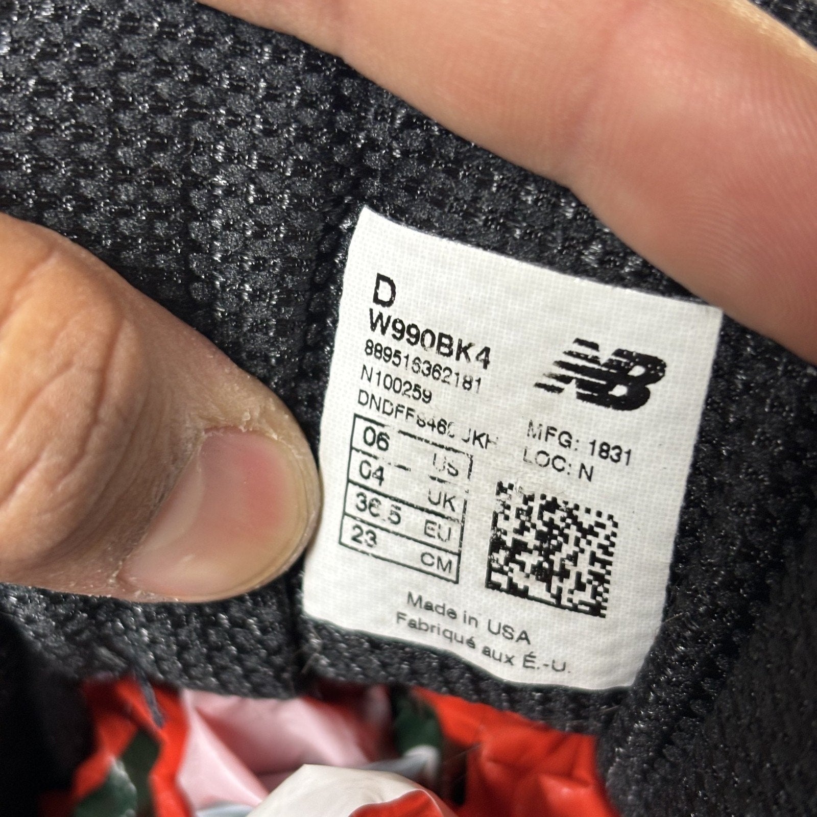 New Balance 990v4 Shoes Women's 6 D Wide Black Made In USA Casual Gym Sneakers
