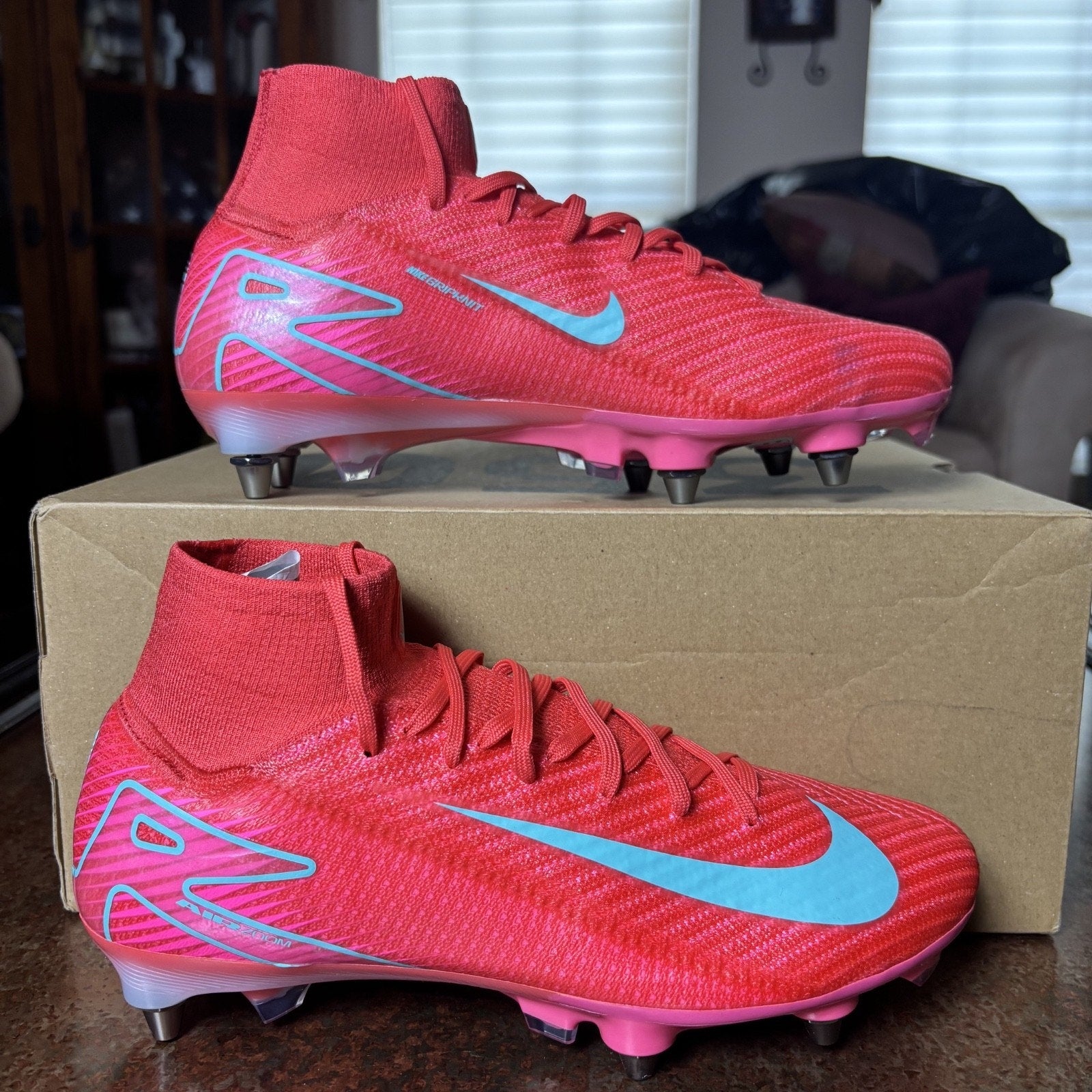 Nike Zoom Mercurial Superfly 10 Elite SG PRO Soccer Cleats Women's Sz 8 Red Pink