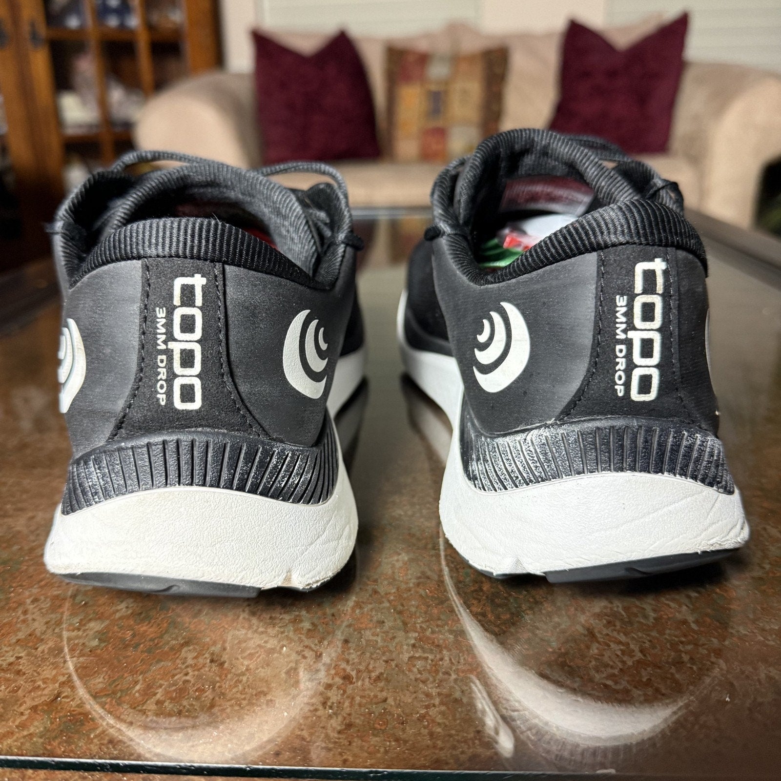 Topo Athletic Fli-Lyte 4 Shoes Mens Size 12.5 Black White Road Running Sneakers