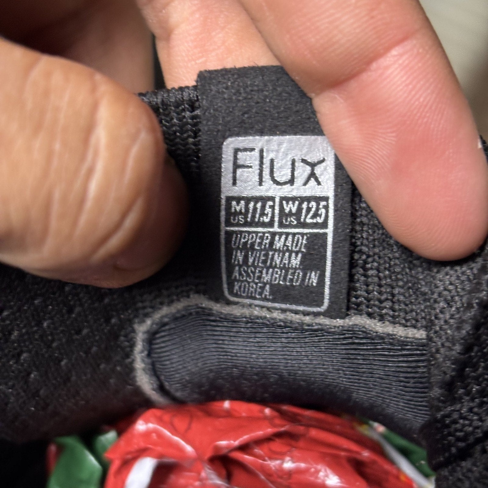 Flux Adapt Trainer Mens 11.5 Black Knit Minimalist Barefoot Athletic Gym Sneaker