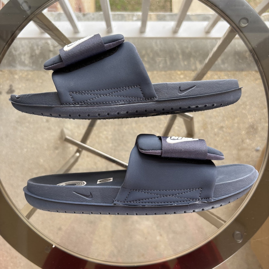 Nike Offcourt Adjust Slides Mens Size 8 Navy Blue Comfort Stap Water Slipper NEW