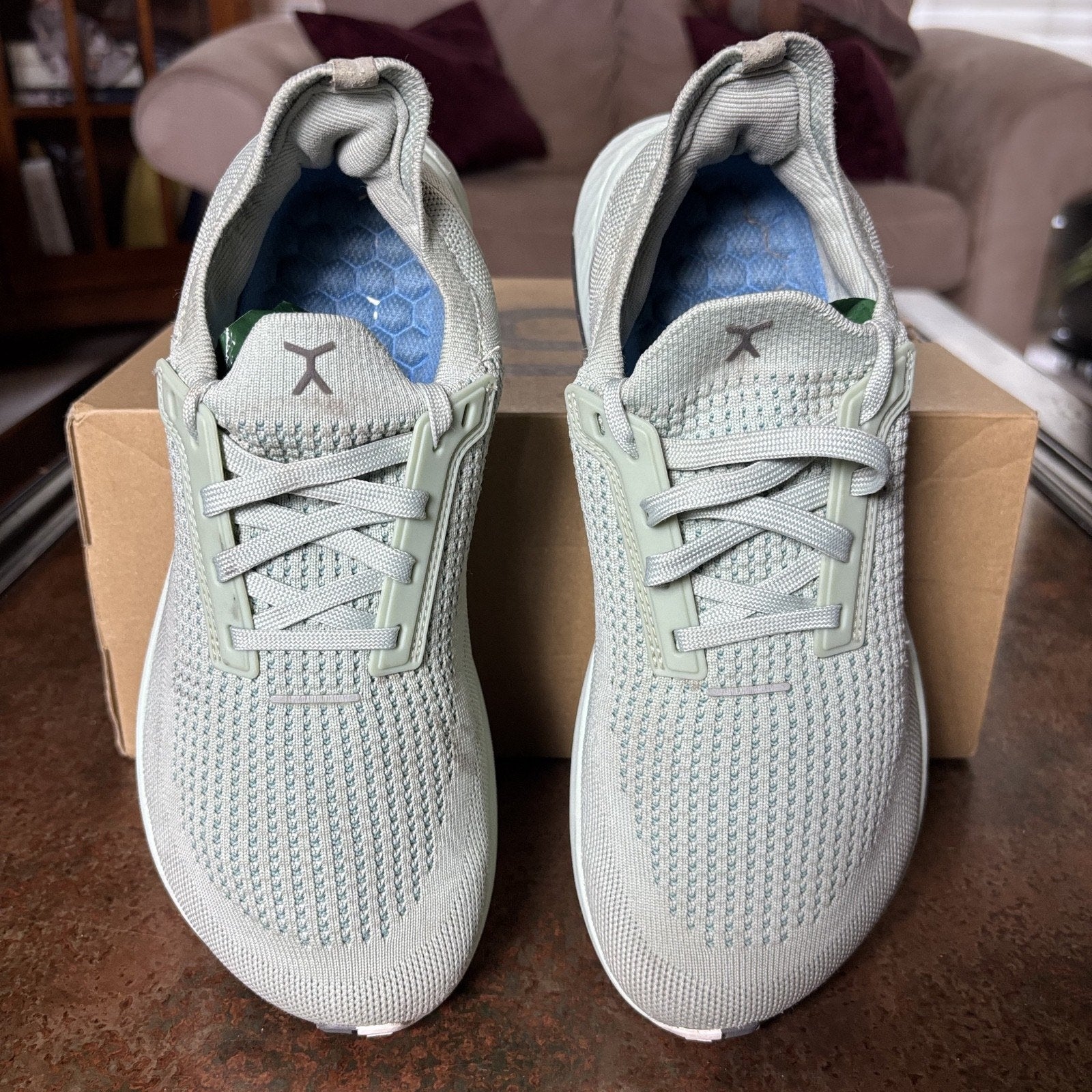 Flux Adapt Runner Shoes Women's Sz 8.5 Green Knit Athletic Training Gym Sneakers