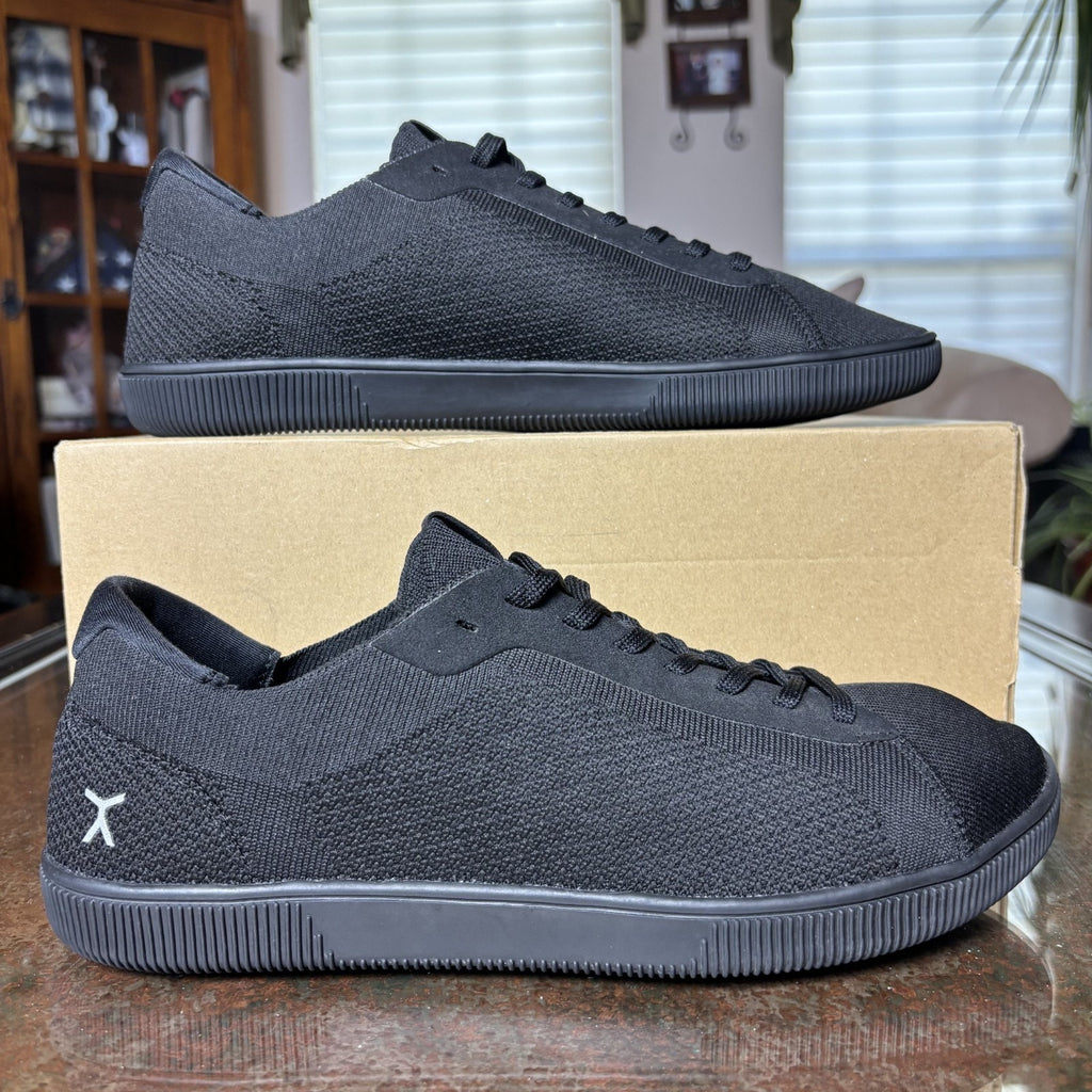 Flux Adapt Trainer Mens 11.5 Black Knit Minimalist Barefoot Athletic Gym Sneaker