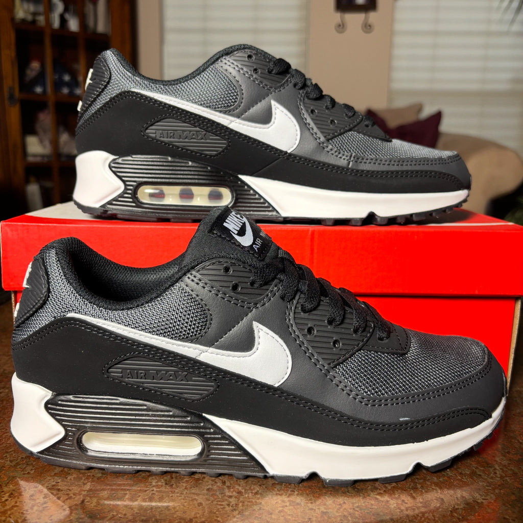 Nike Air Max 90 Black Grey White Lifestyle Casual Shoes Sneakers Mens Sizes NEW