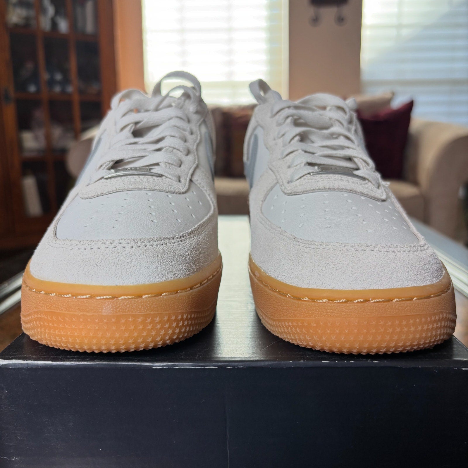 Nike Air Force 1 '07 LV8 White Gray Gum Lifestyle Athletic Sneakers Mens Sizes