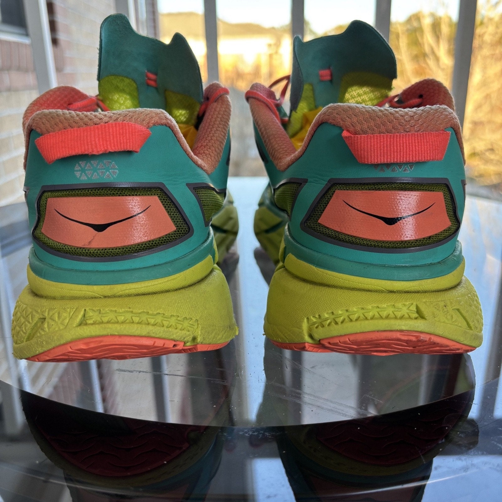 Hoka One One Clifton 1 Shoes Women's 9 Multicolor Road Running Athletic Sneakers