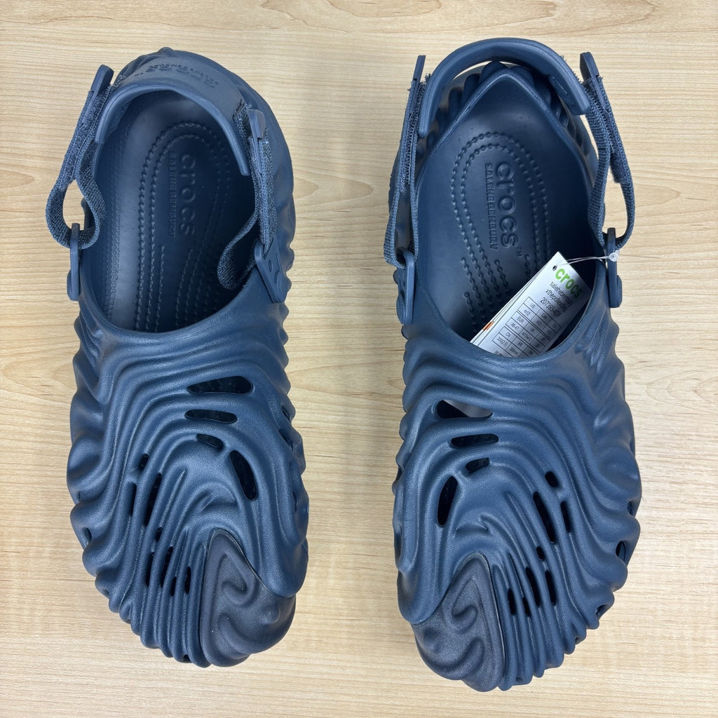Crocs x Salehe Bembury Pollex Clogs Men's Size 12 Navy Blue Outdoor Sandals NEW