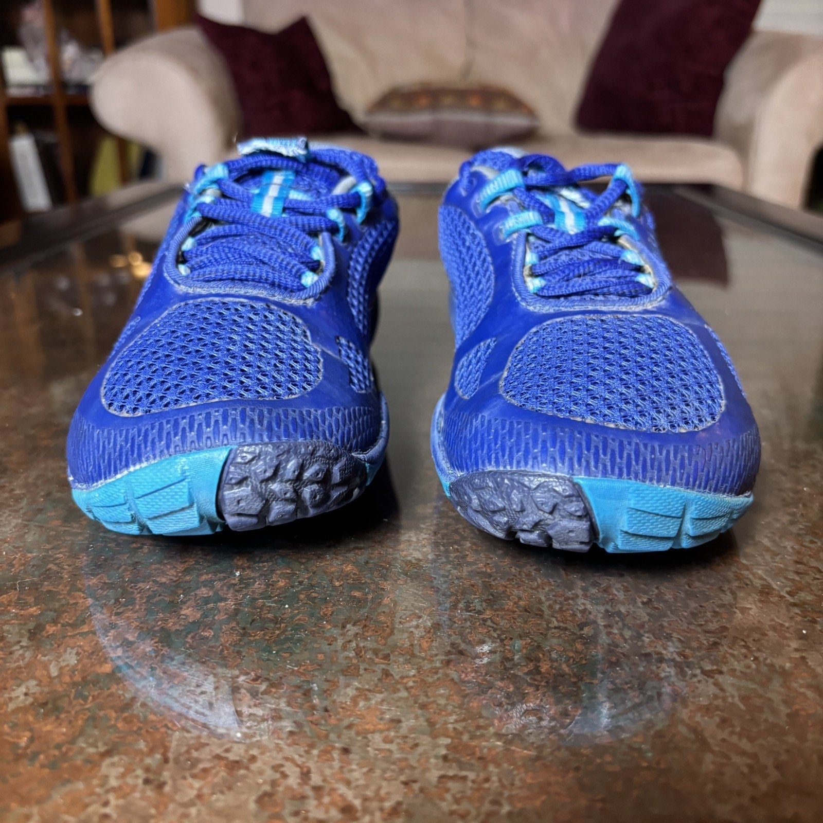 Merrell Pace Glove 3 Shoes Womens 7.5 Blue Athletic Barefoot Minimalist Sneaker