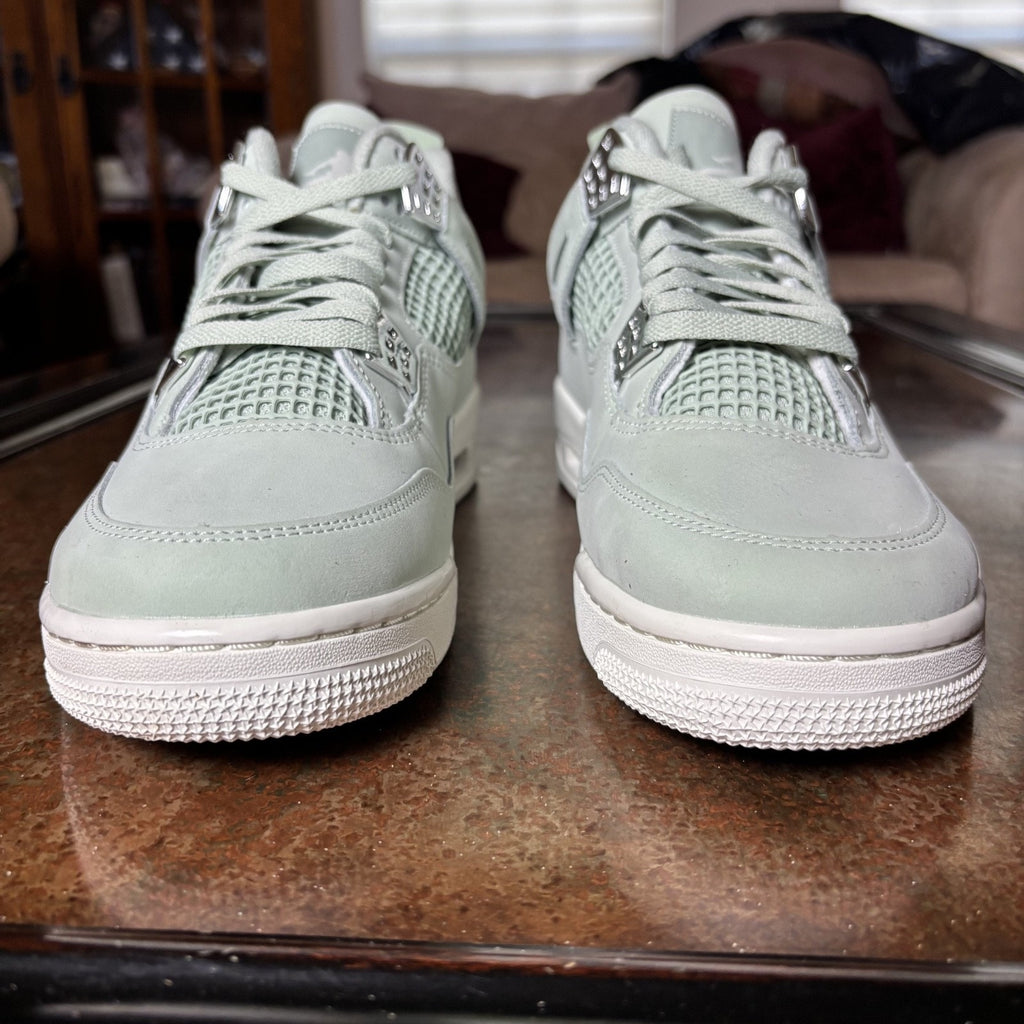 Nike Air Jordan 4 Retro Shoes Mens Size 10.5 Seafoam Green Silver Sail Sneakers