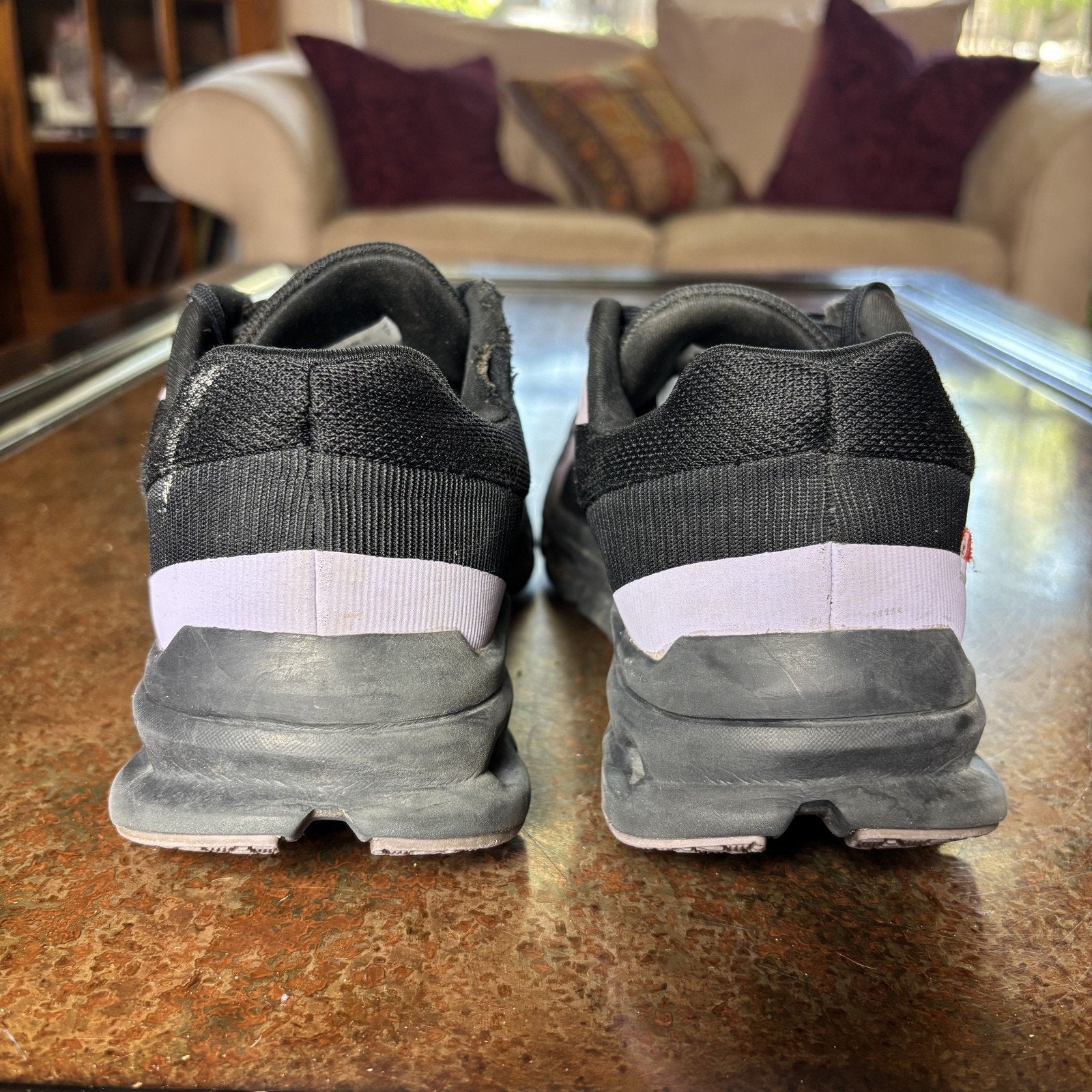 On Running Cloudrunner Shoes Womens Size 8 Black Lilac Running Athletic Trainers
