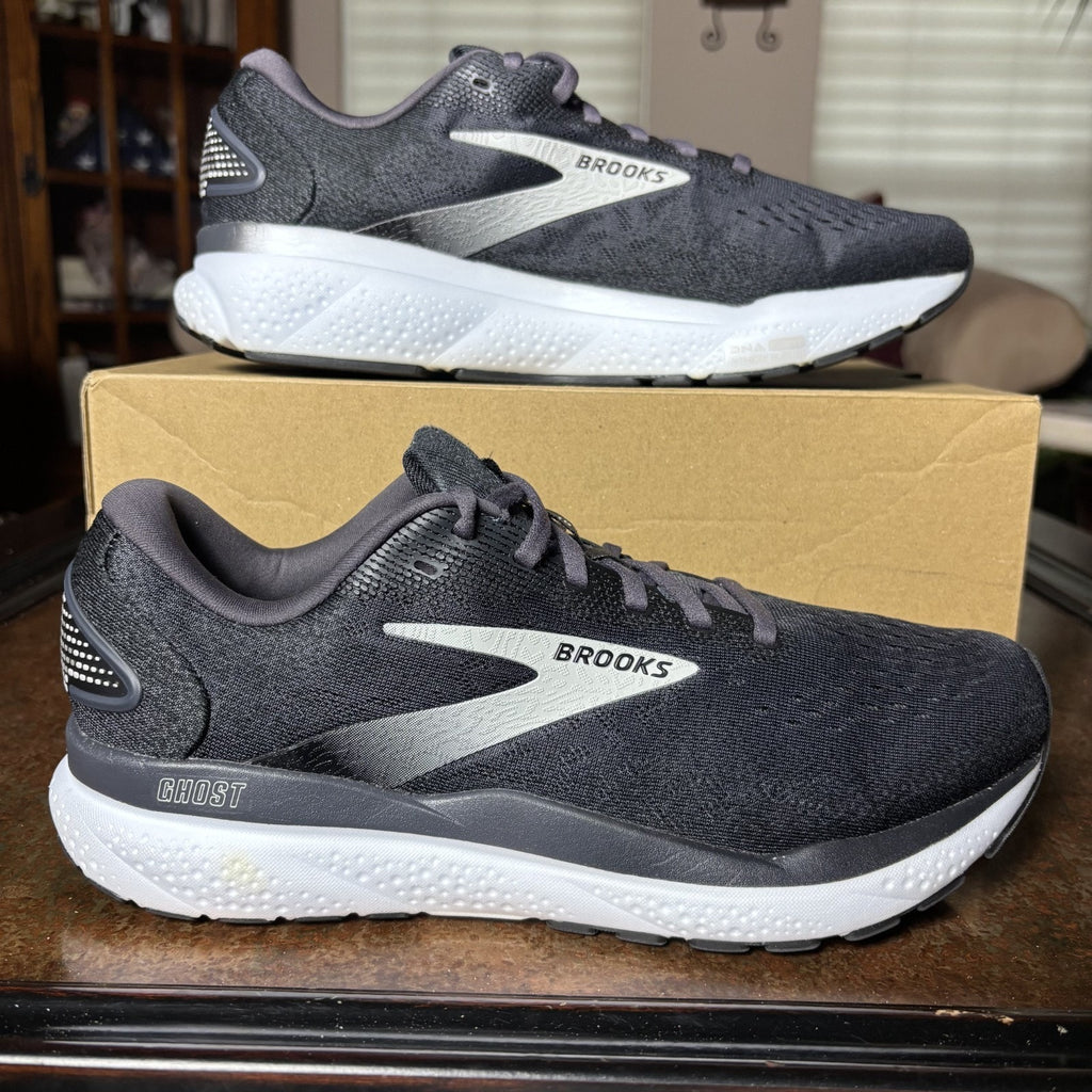 Brooks Ghost 16 Shoes Women's 11.5 Grey White Running Athletic Comfort Sneakers