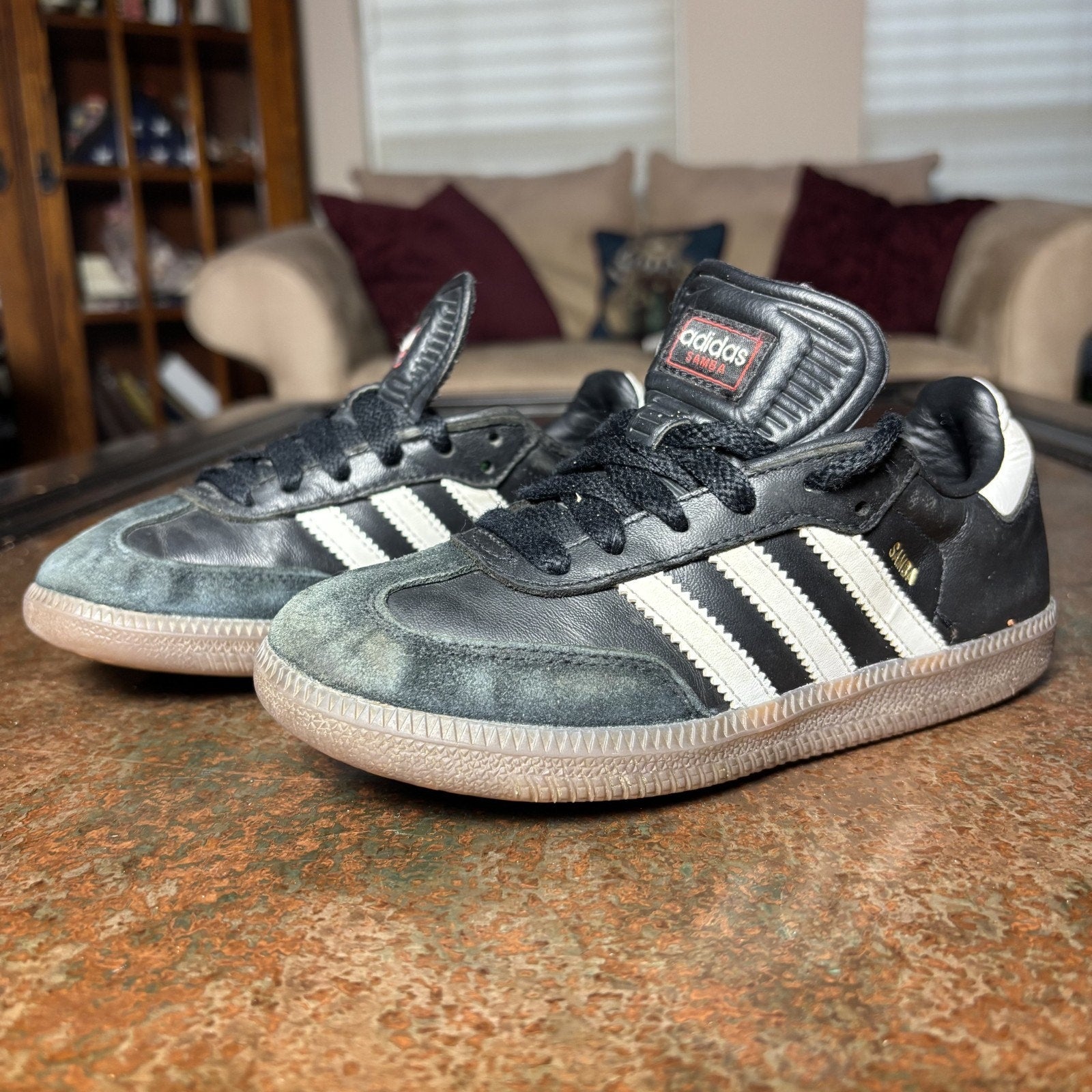 Adidas Samba Classic Shoes Kids Size 13 Black Gum Casual Athletic Gym Sneakers