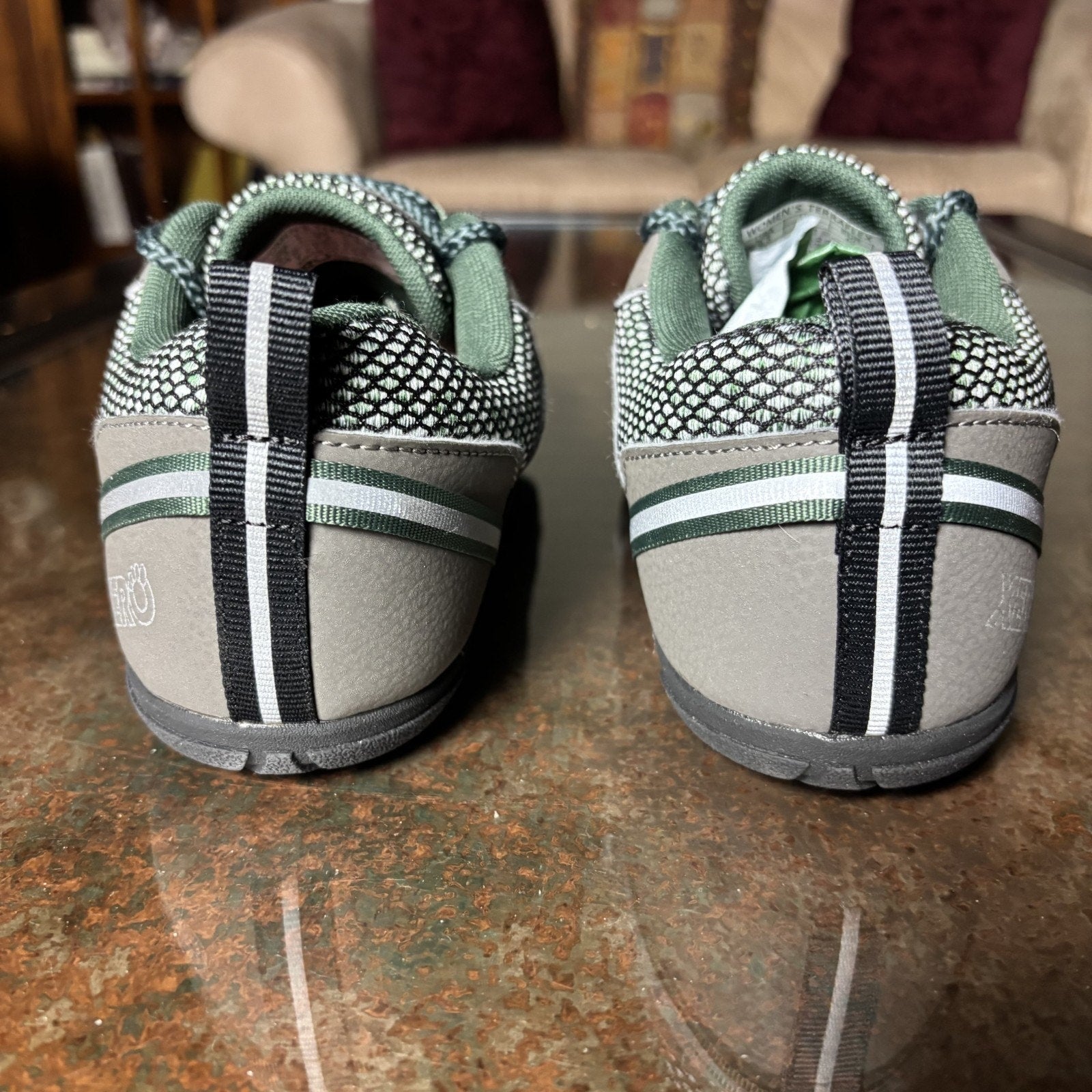 Xero Shoes TerraFlex Women's 9.5 Grey Green Barefoot Minimalist Trail Athletic