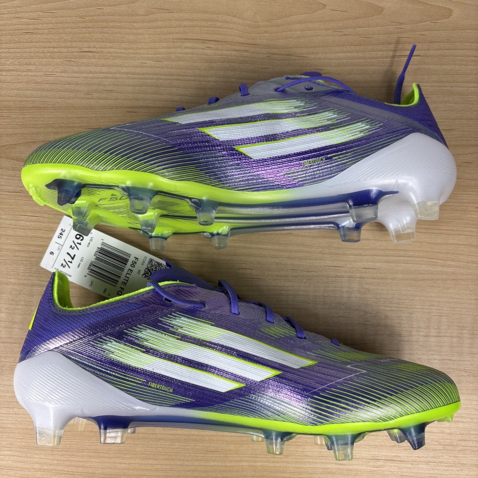 Adidas Predator Elite LL Laceless FG Soccer Cleats Women's Sz 7.5 Black Volt NEW