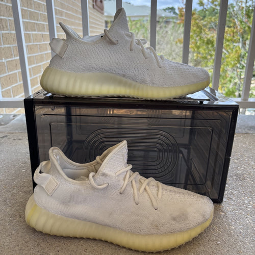Adidas Yeezy Boost 350 V2 Shoes Mens Size 8 White Cream Athletic Sneakers CP9366