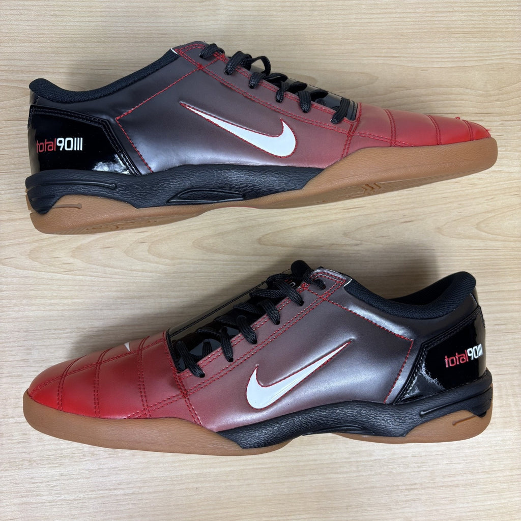 Nike Total 90 Shoes Mens Size 10 Red Black Leather Athletic Lifestyle Sneakers