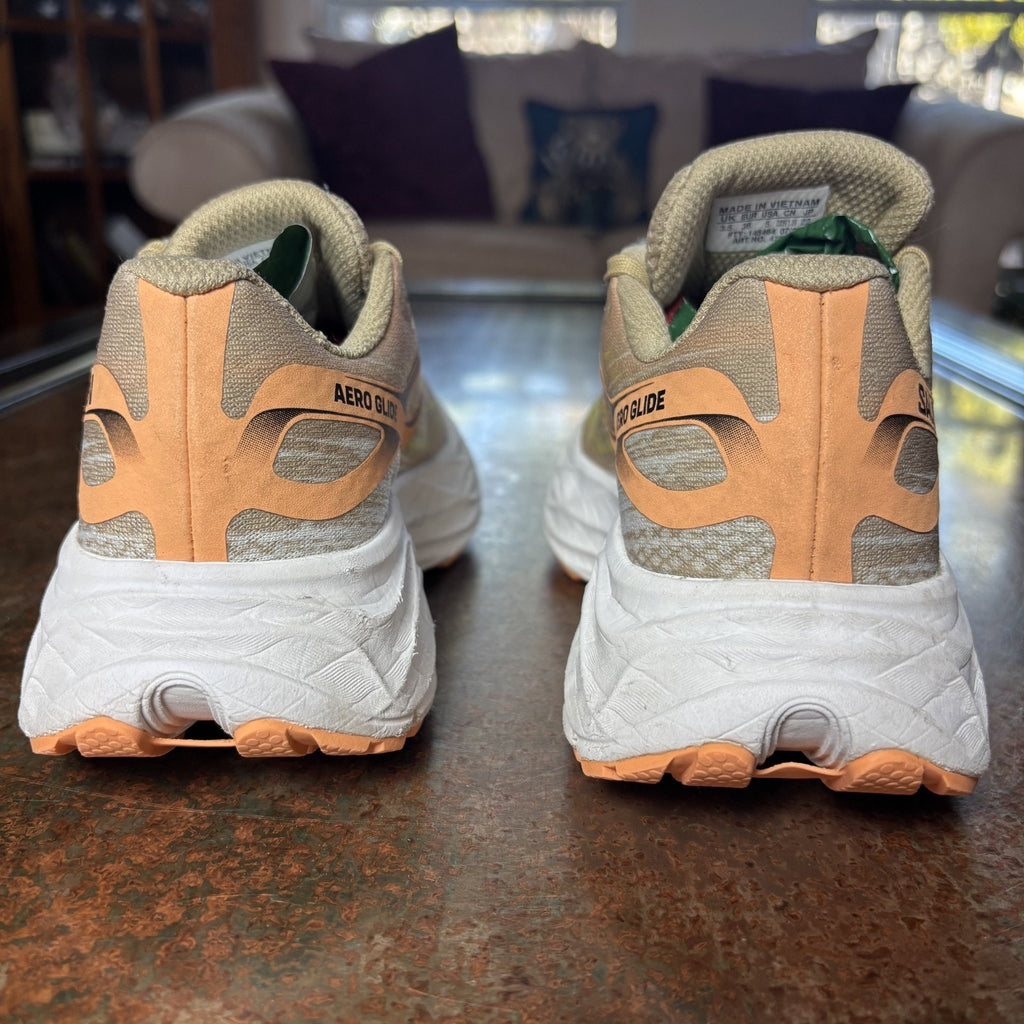 Salomon Aero Glide Shoes Women's Size 5 Beige Road Running Athletic Gym Sneakers