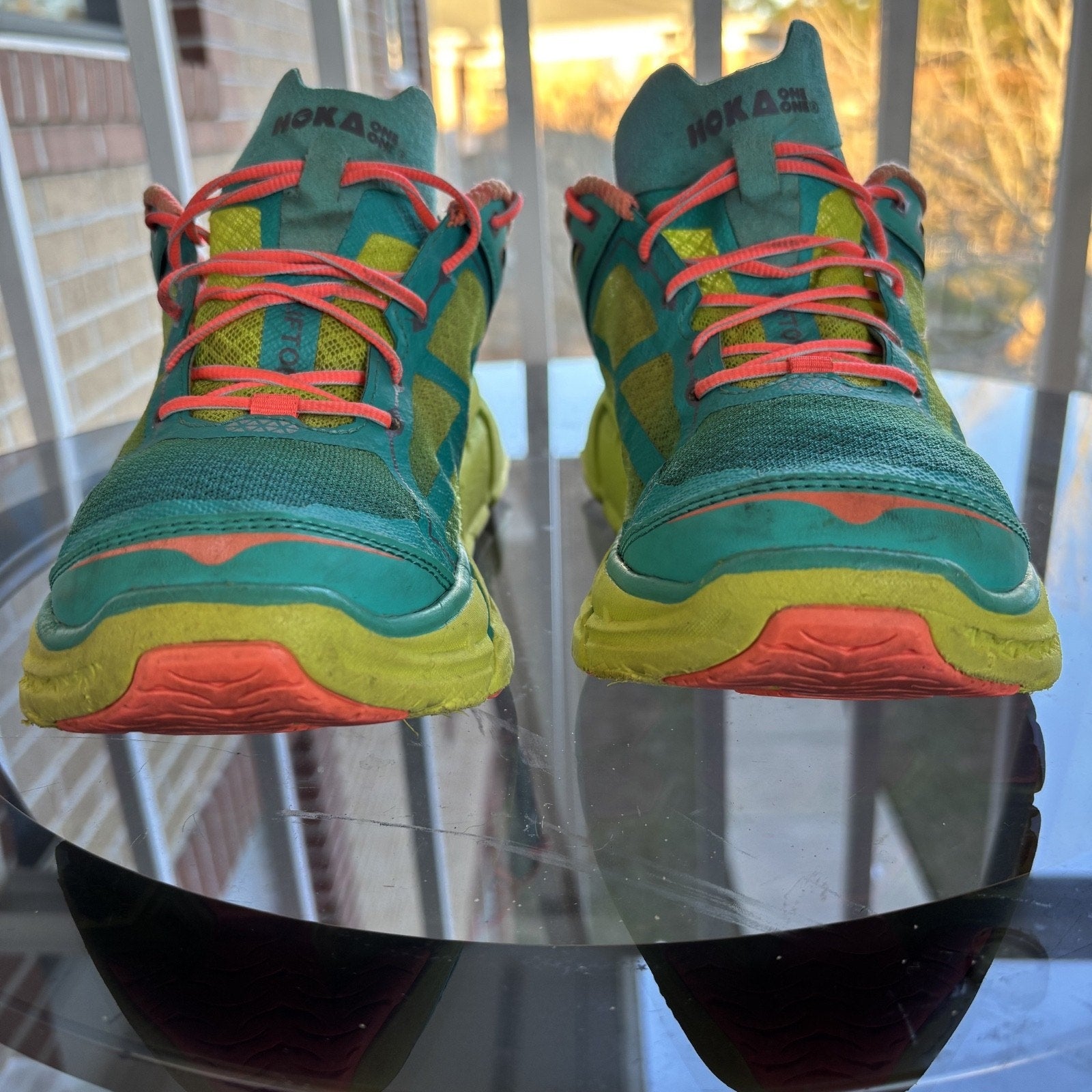 Hoka One One Clifton 1 Shoes Women's 9 Multicolor Road Running Athletic Sneakers