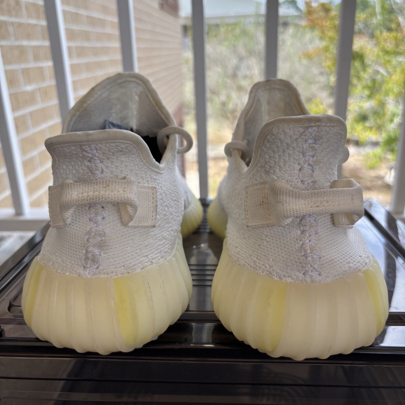Adidas Yeezy Boost 350 V2 Shoes Mens Size 8 White Cream Athletic Sneakers CP9366