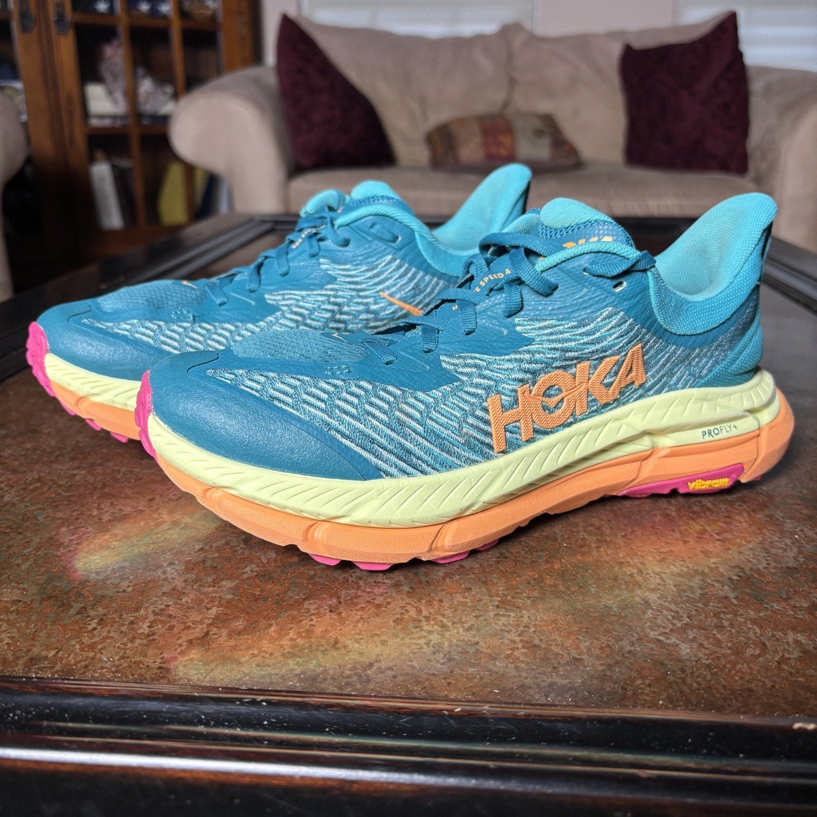 Hoka One One Mafate Speed 4 Womens Size 9 Multicolor Trail Running Athletic Shoe