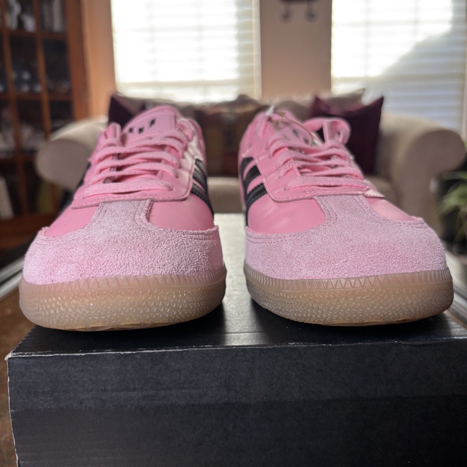Adidas Samba Messi Light Shoes Mens Size 9 Pink Black Gum Lifestyle Sneakers NEW