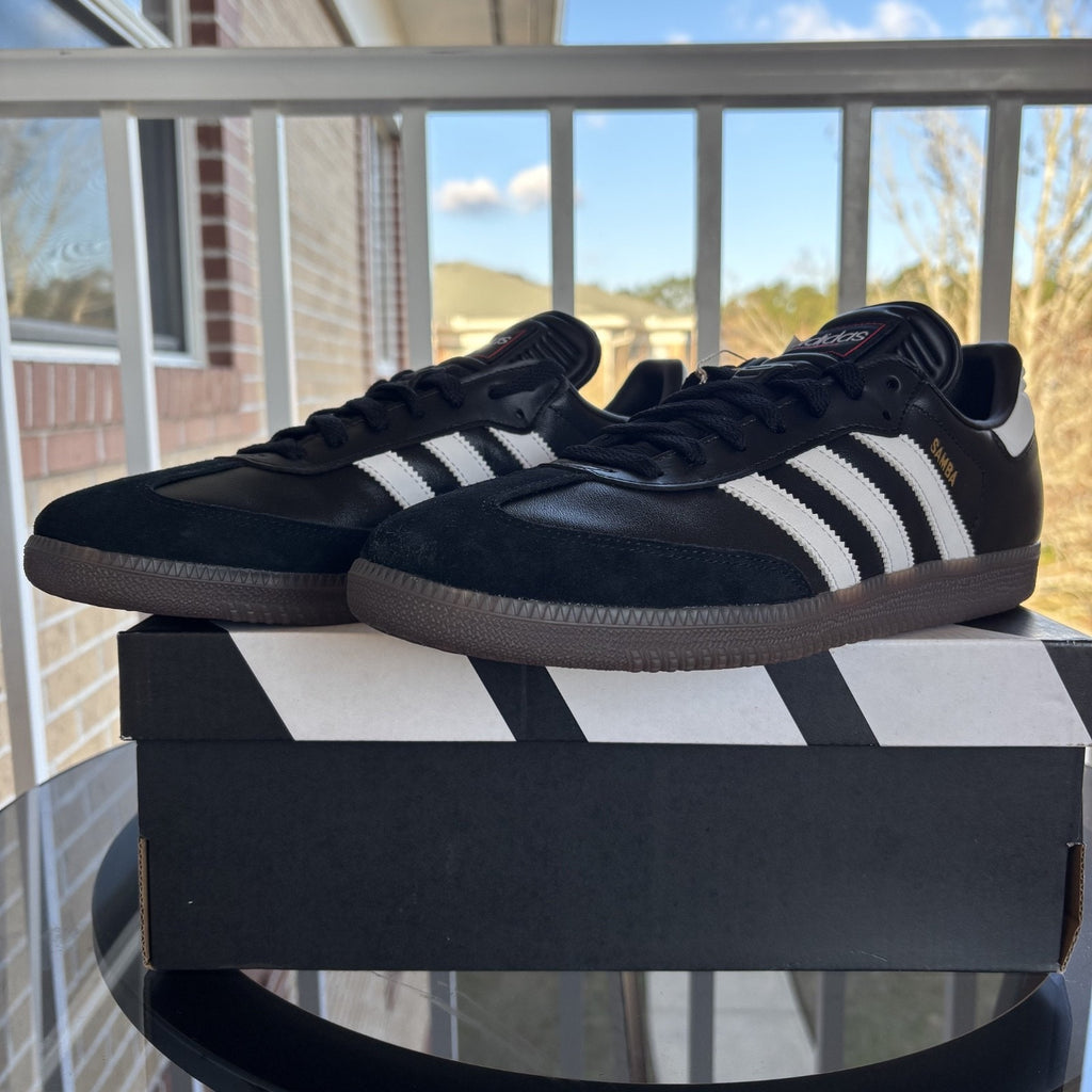 Adidas Samba Black White Soccer Athletic Casual Lifestyle Shoes Mens Sizes New