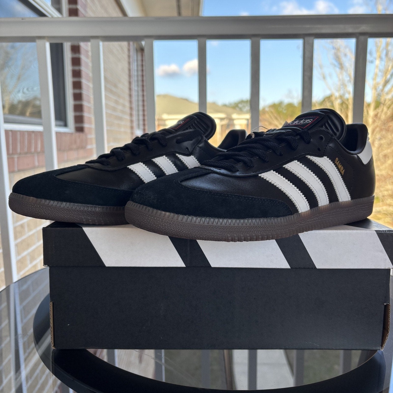 Adidas Samba Black White Soccer Athletic Casual Lifestyle Shoes Mens Sizes New