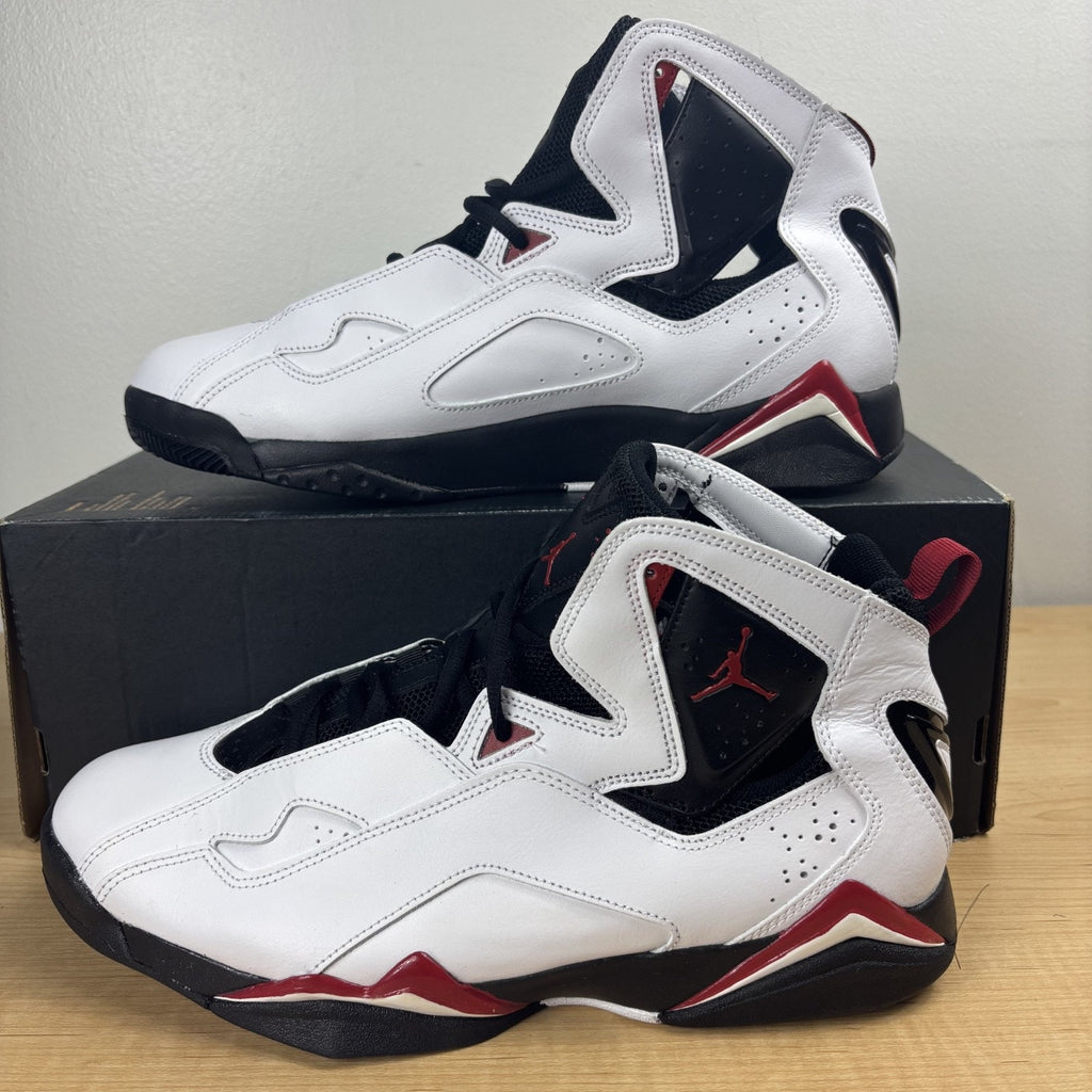 Nike Air Jordan True Flight White Sneakers Mens 12 White Red Lifestyle Shoes NEW
