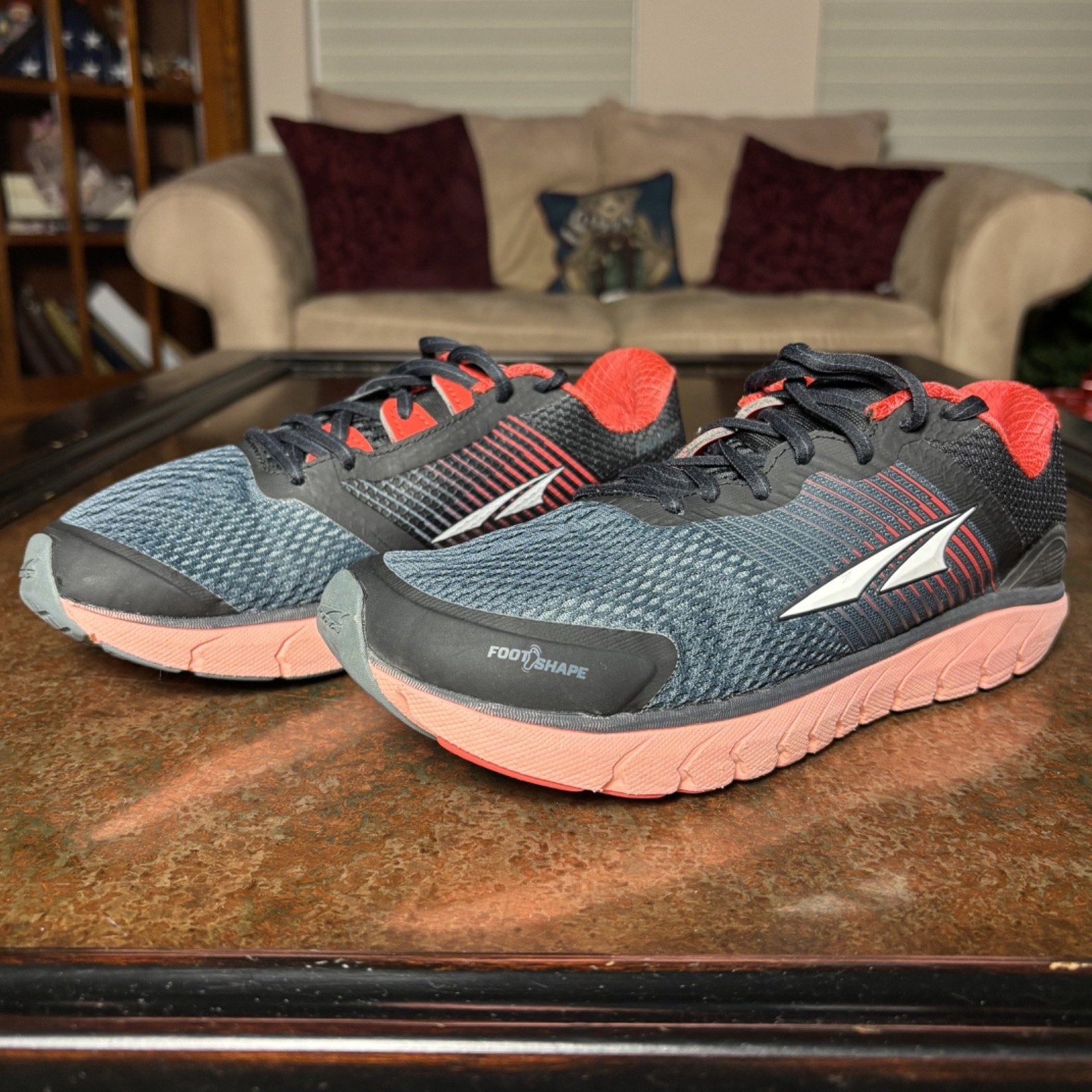 Altra Provision 4 Shoes Women's Size 8 Grey Red Road Running Athletic Sneakers