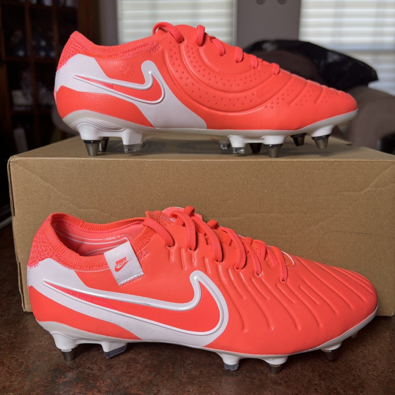 Nike Tiempo Legend 10 Elite SG Pro Soccer Cleats Women's Size 8 Hot Lava Red New