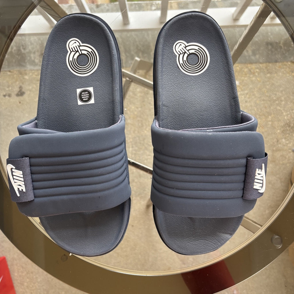 Nike Offcourt Adjust Slides Mens Size 8 Navy Blue Comfort Stap Water Slipper NEW