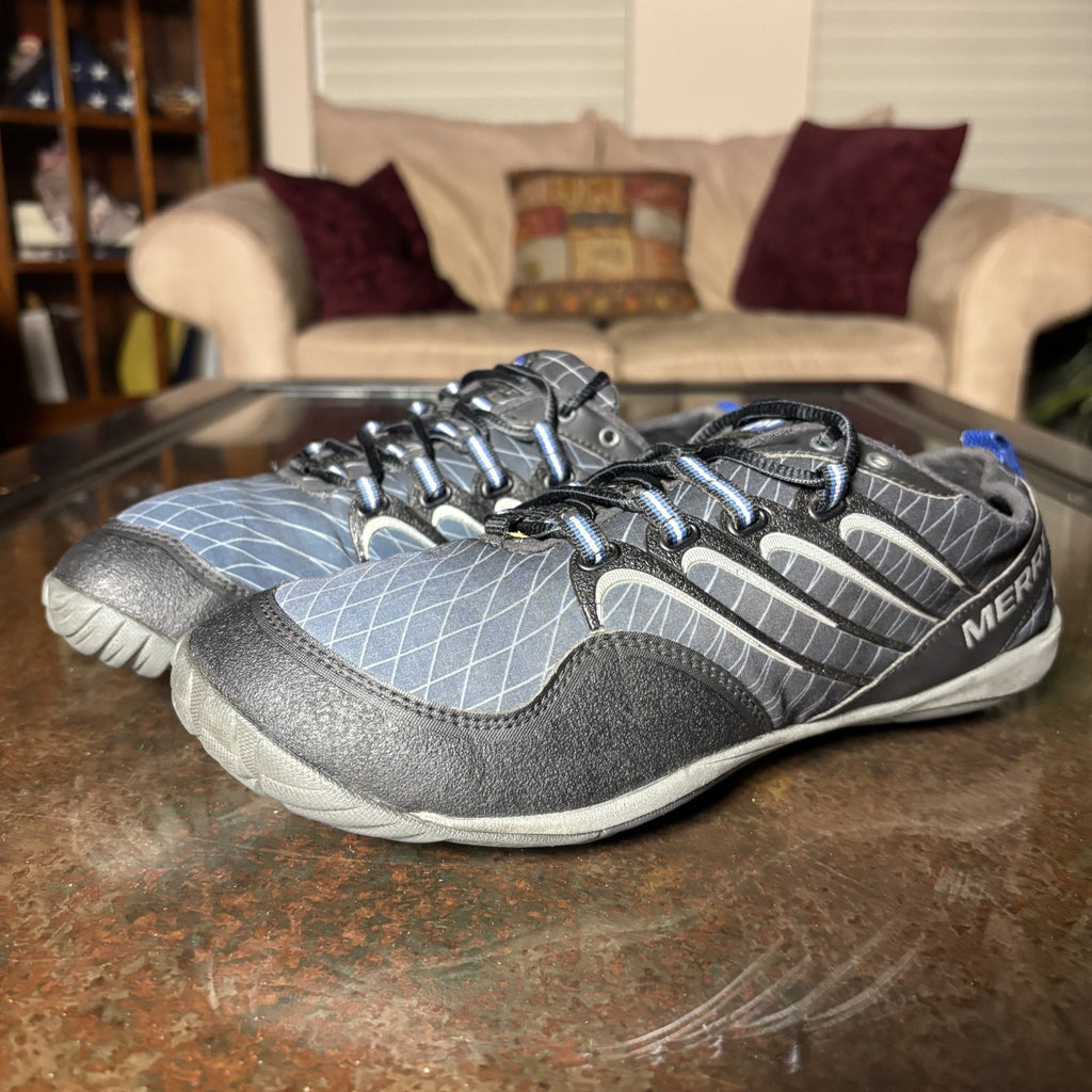 Merrell Sonic Glove Shoes Men's 8.5 Blue Black Athletic Gym Barefoot Minimalist