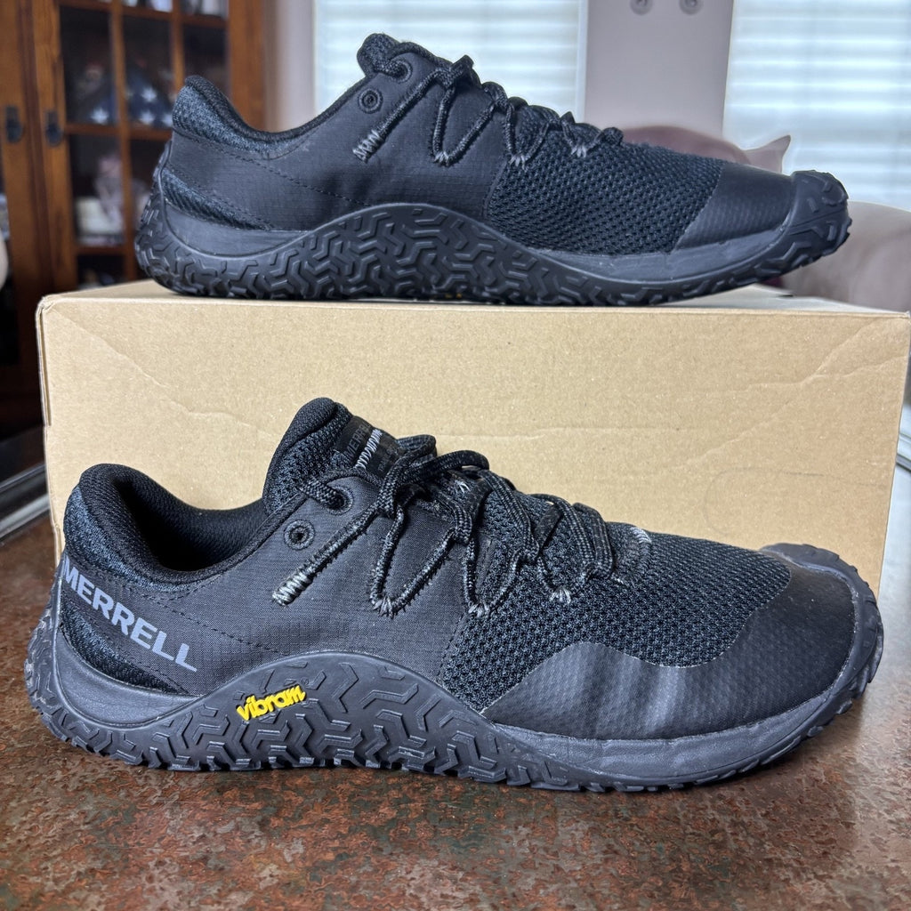 Merrell Trail Glove 7 Shoes Mens Size 8 Black Minimalist Barefoot Outdoor Vibram