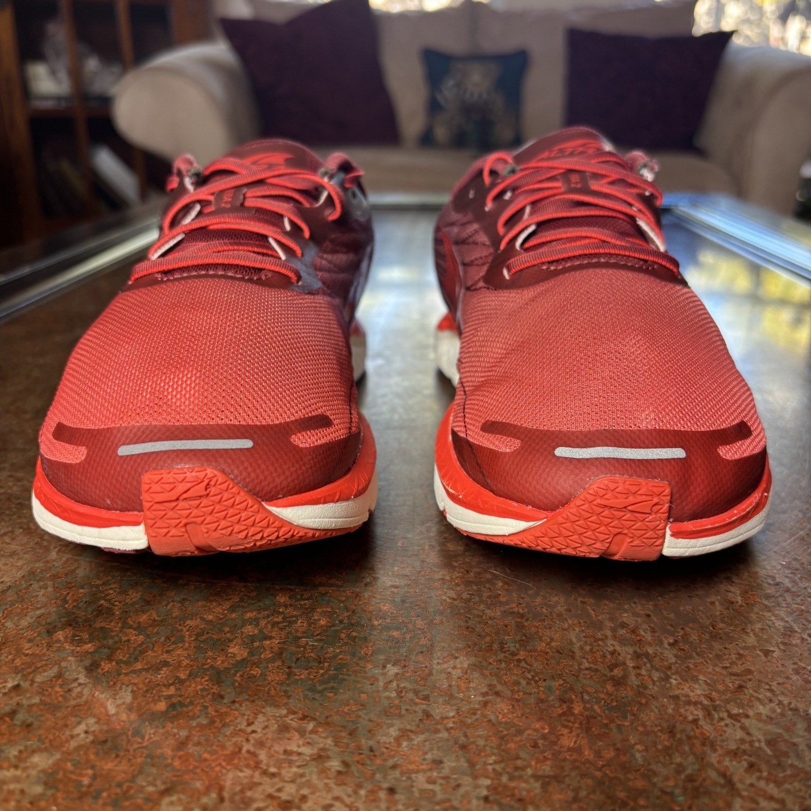 Altra Rivera 2 Road Running Shoes Mens Sz 9 Red Athletic Zero Drop Gym Sneakers