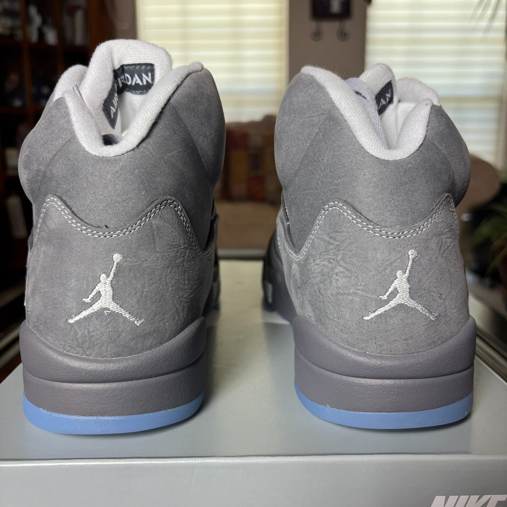 Nike Air Jordan 5 Retro Wolf Grey Suede Basketball Shoes Sneakers Mens Sizes New