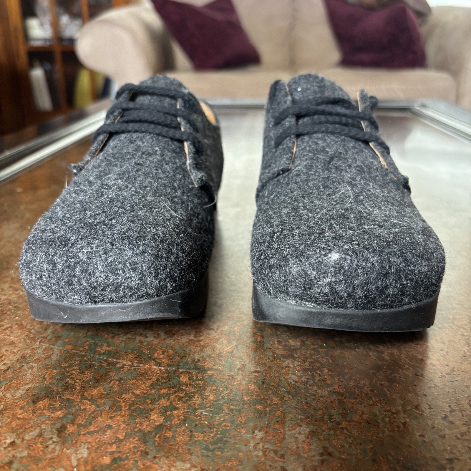 Kalso Earth Faroe Lokah Shoes Women's 9 Black Wool Wellness Man Made Sneakers