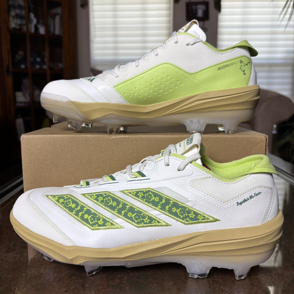 Adidas Adizero Impact TPU Baseball Cleats Men’s Size 11 White Green JQ8232 NEW