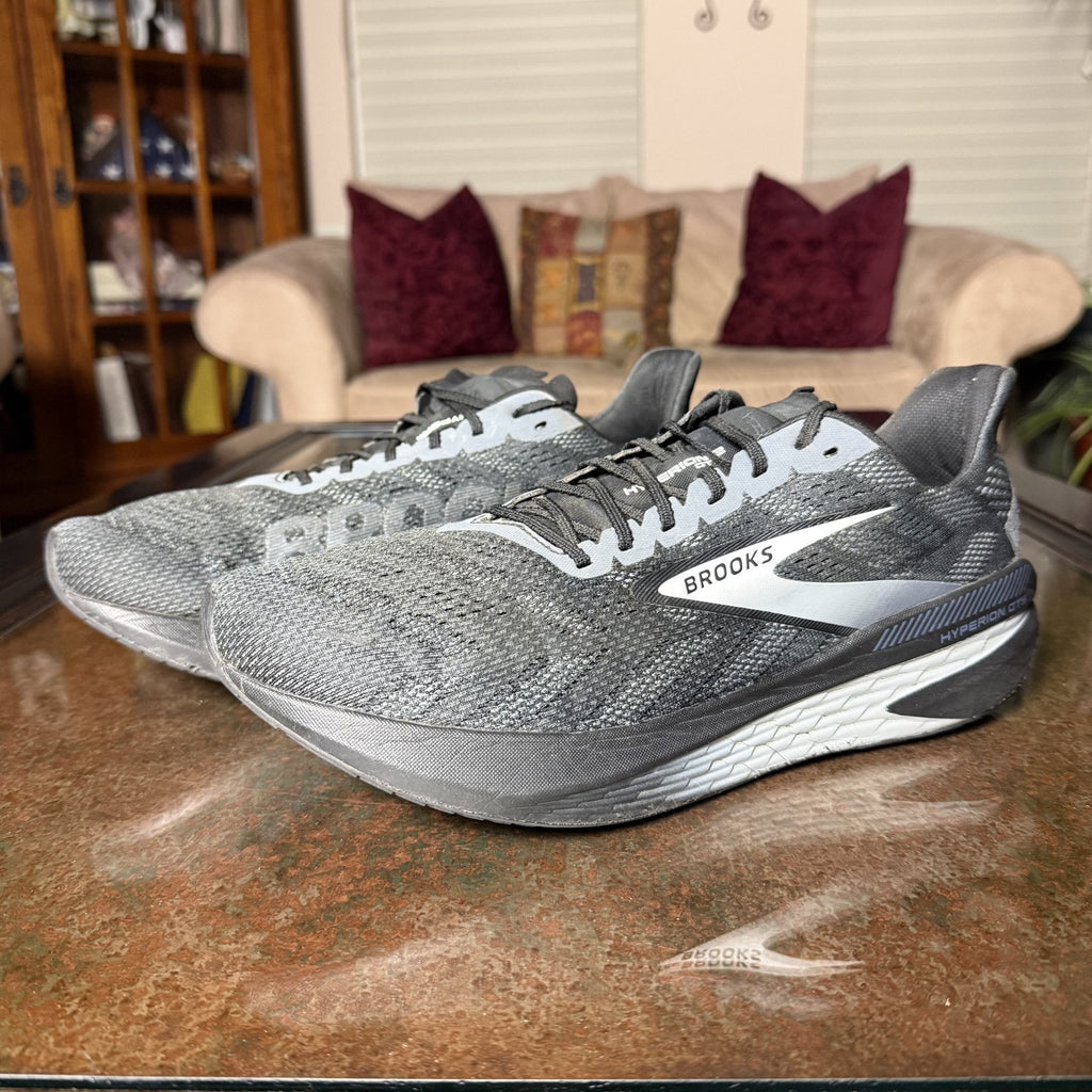 Brooks Hyperion 2 GTS Mens 12.5 Black Grey Road Running Stability Shoes Sneakers