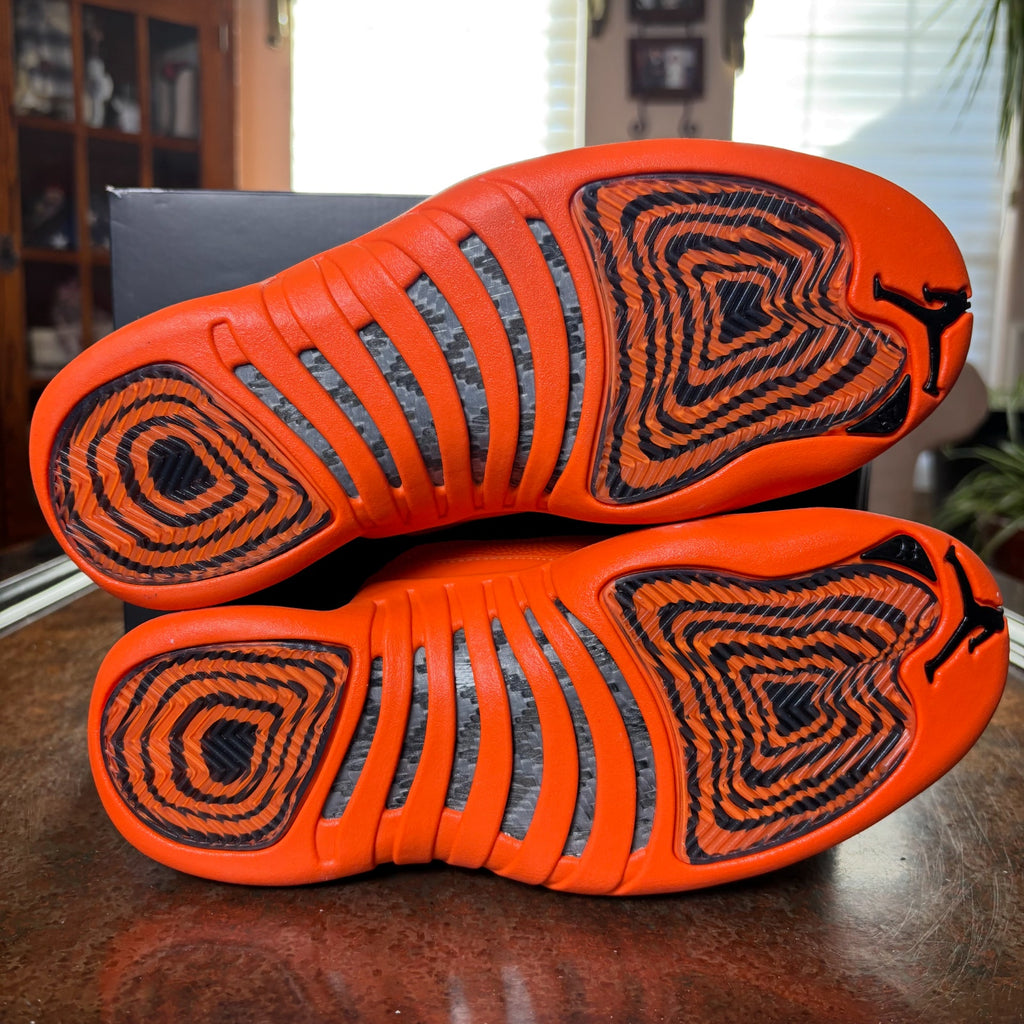 Nike Air Jordan 12 Retro WNBA Black Orange Basketball Shoes Sneaker Womens Sizes