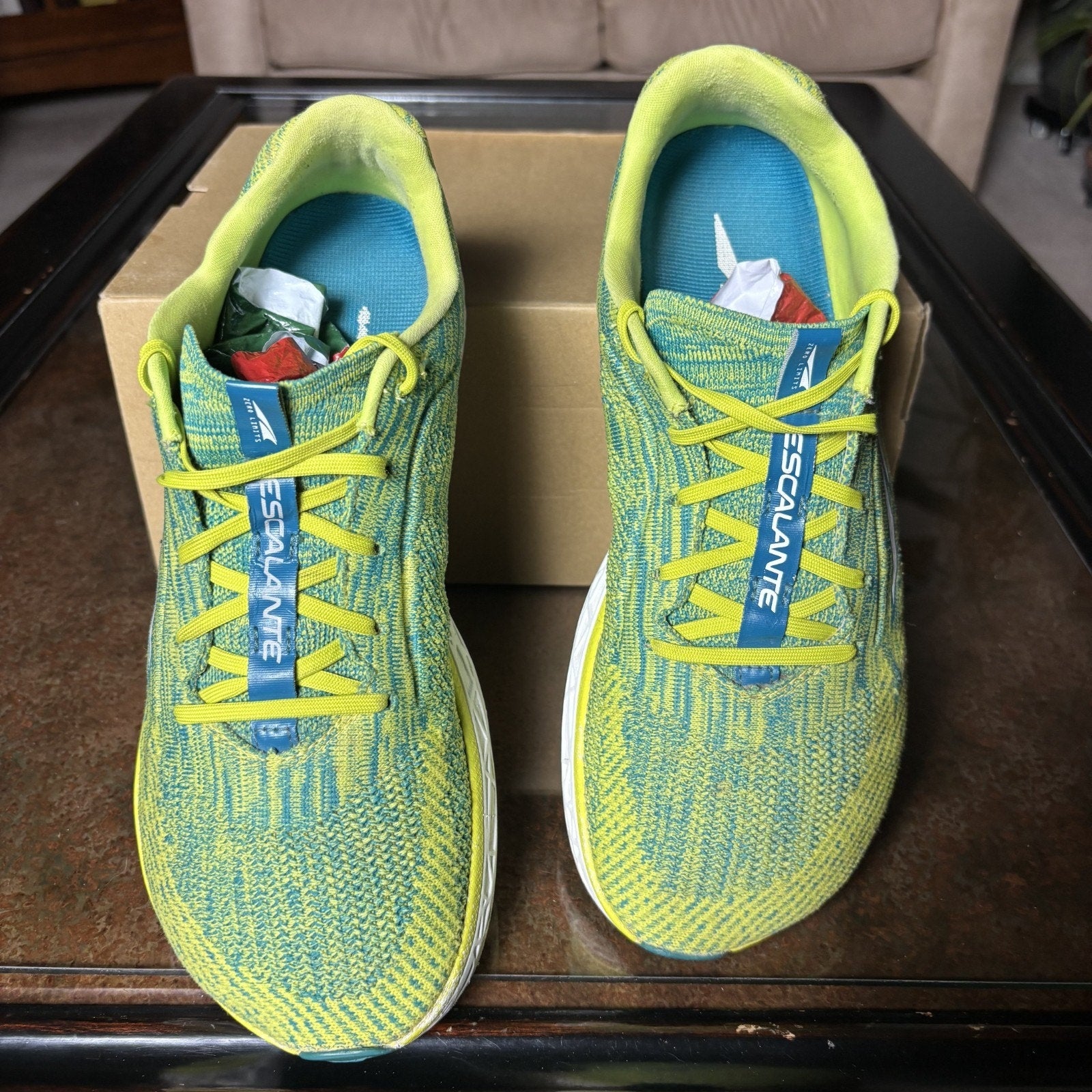 Altra Escalante 2.0 Shoes Mens Size 10.5 Yellow Road Running Athletic Zero Drop