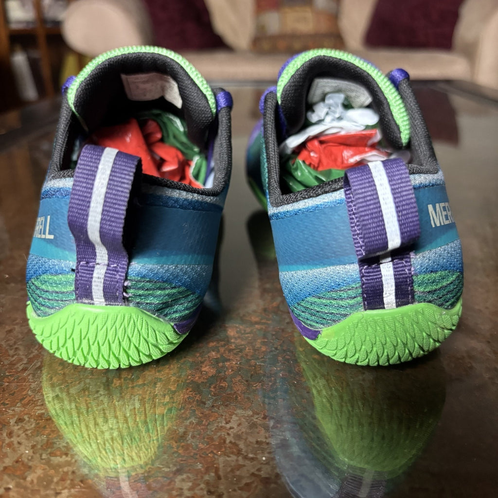 Merrell Vapor Glove 2 Shoes Women's 9 Blue Green Barefoot Minimalist Athletic