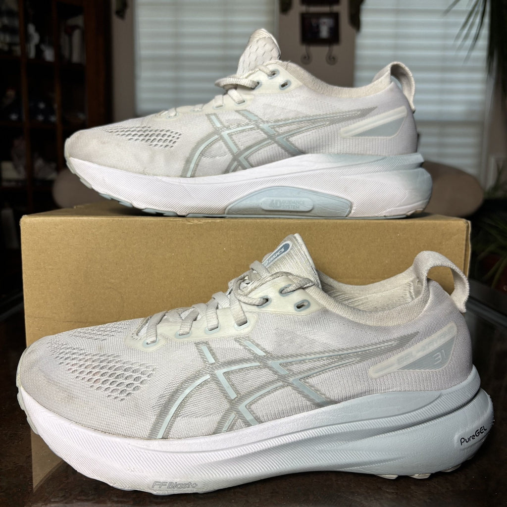 Asics Gel-Kayano 31 Shoes Women's 9.5 White Road Running Athletic Gym Sneakers