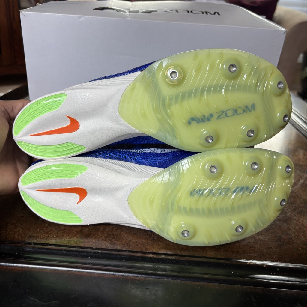 Nike Air Zoom Victory Track Spikes Mens Size 11 Racer Blue White Performance NEW