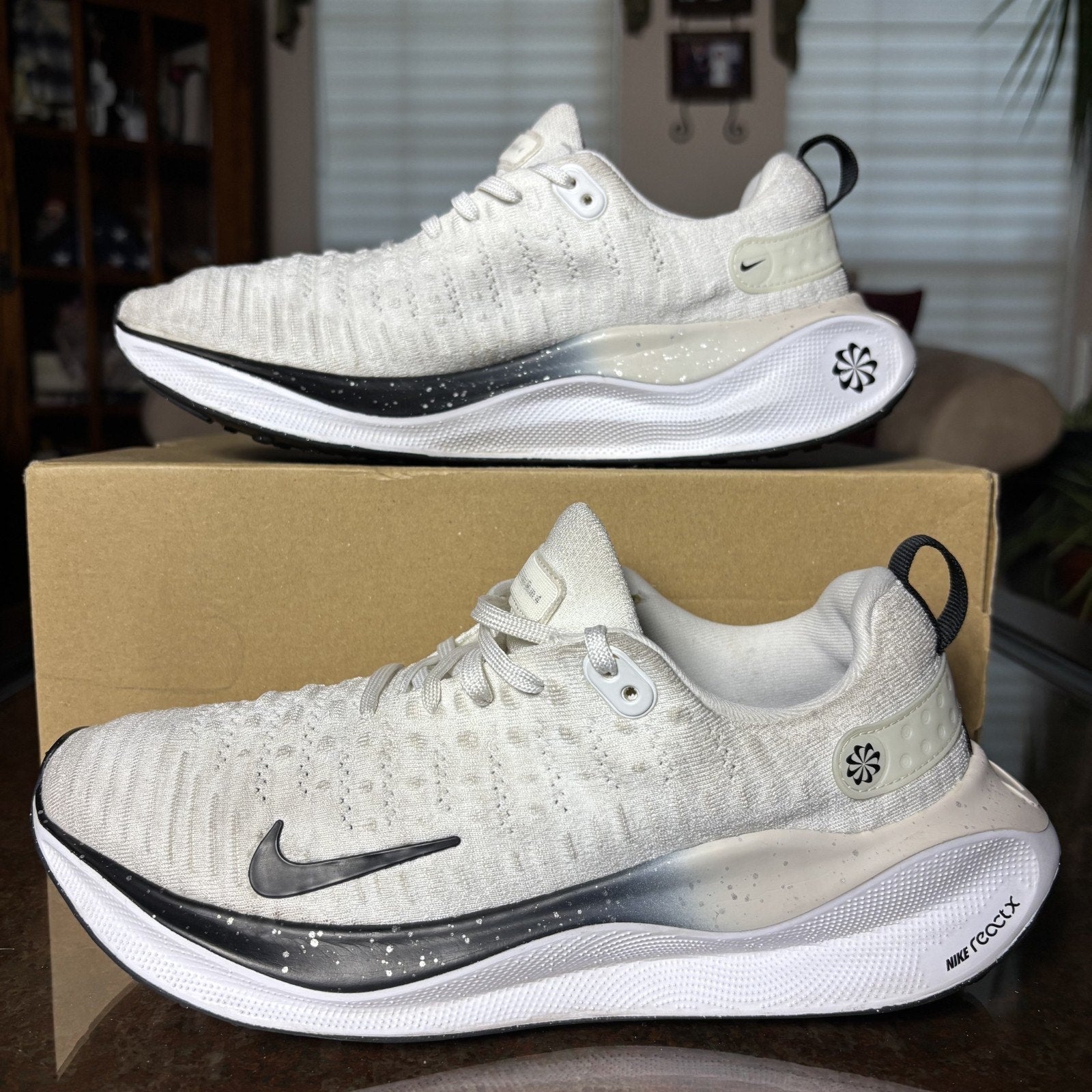 Nike React X Infinity Run 4 Shoes Women's 10 White Running Athletic Gym Sneakers