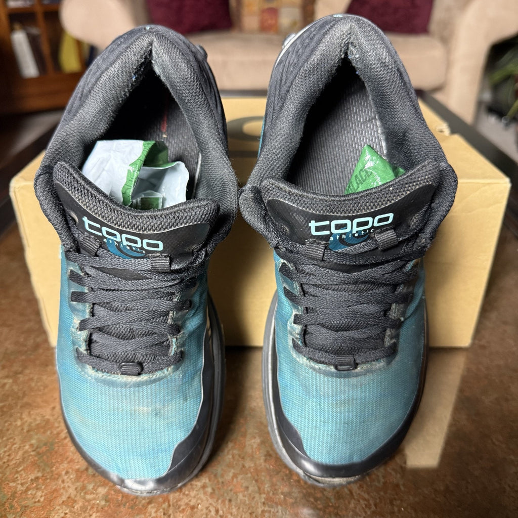 Topo Athletic Ultraventure Pro Womens Size 6.5 Teal Black Trail Running Sneakers