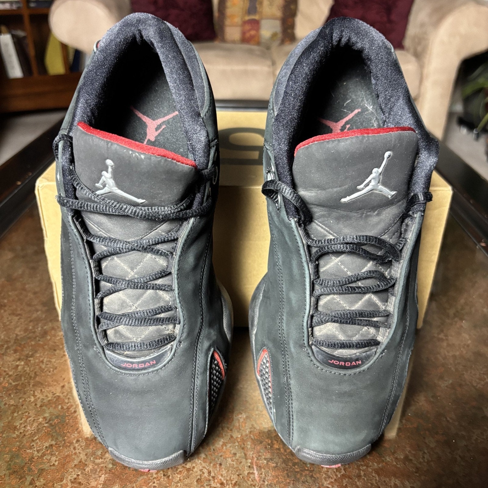Nike Air Jordan XXI 21 Low Mens Size 8.5 Black Red Bred Suede Sneakers Shoe 2006