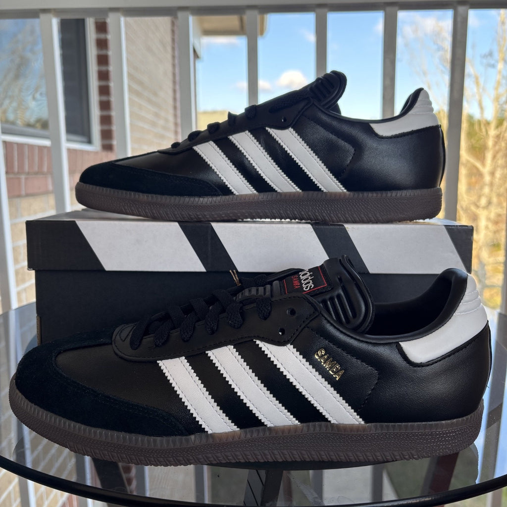 Adidas Samba Black White Soccer Athletic Casual Lifestyle Shoes Mens Sizes New