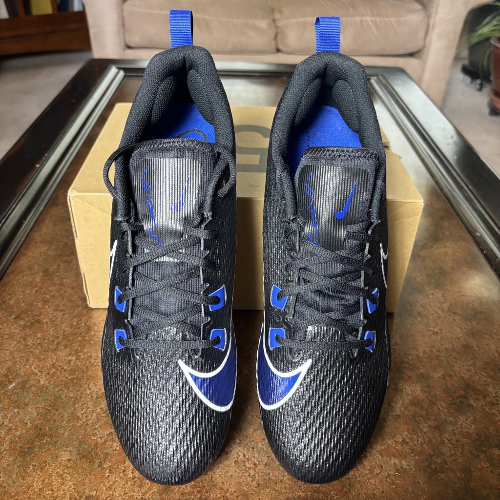 Nike Vapor Edge Speed 360 2 Football Cleats Mens Size 12 Black Royal Blue New