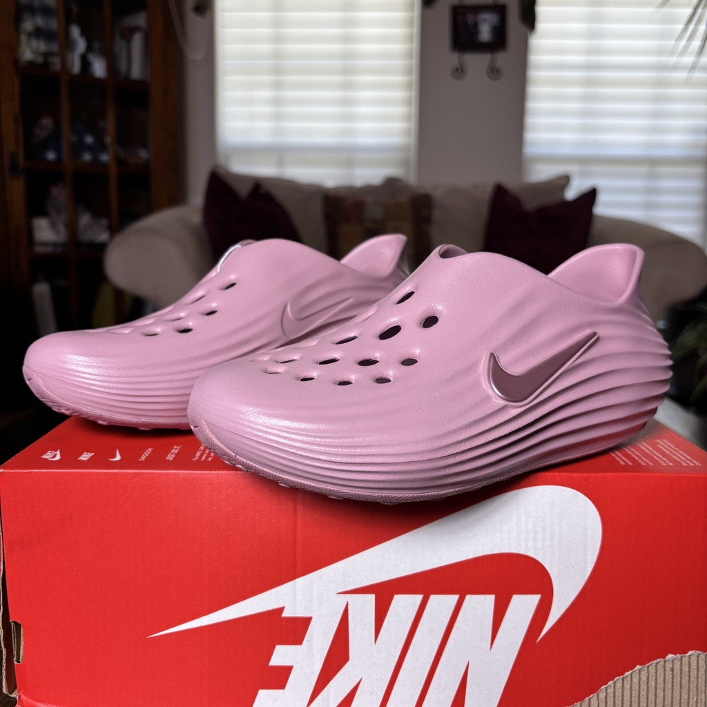 Nike ReactX Rejuven8 Women's Size 6 Pink Sandal Clogs Recovery Comfort Slip-On